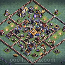 Best Builder Hall Level 8 Anti 2 Stars Base with Link - Copy Design - BH8 - #5