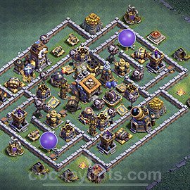 Best Builder Hall Level 9 Anti Everything Base with Link - Copy Design - BH9 - #33
