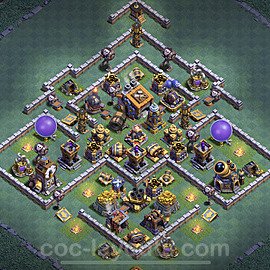 Best Builder Hall Level 9 Anti 3 Stars Base with Link - Copy Design - BH9 - #34