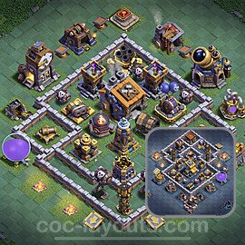 Unbeatable Builder Hall Level 9 Base with Link - Copy Design 2023 - BH9 - #41