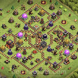Full Upgrade TH10 Base Plan with Link, Anti 3 Stars, Copy Town Hall 10 Max Levels Design 2024, #262
