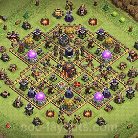 Base plan TH10 (design / layout) with Link, Anti 3 Stars, Anti Everything for Farming, #184
