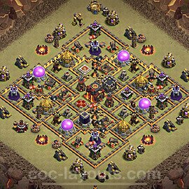 Die Anti 2 Sterne Clan War Base RH10 + Link, Hybrid 2023 - COC Rathaus Level 10 Kriegsbase (CK / CW) - #136