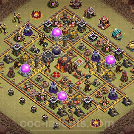 Die Clan War Base RH10 + Link, Anti Alles, Hybrid 2024 - COC Rathaus Level 10 Kriegsbase (CK / CW) - #148