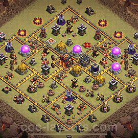 TH10 Max Levels CWL War Base Plan with Link, Hybrid, Copy Town Hall 10 Design 2024, #156