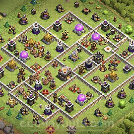 Base plan TH11 (design / layout) with Link, Anti Everything, Hybrid for Farming 2023, #50