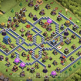 TH12 Anti 3 Stars Base Plan with Link, Copy Town Hall 12 Base Design 2024, #116