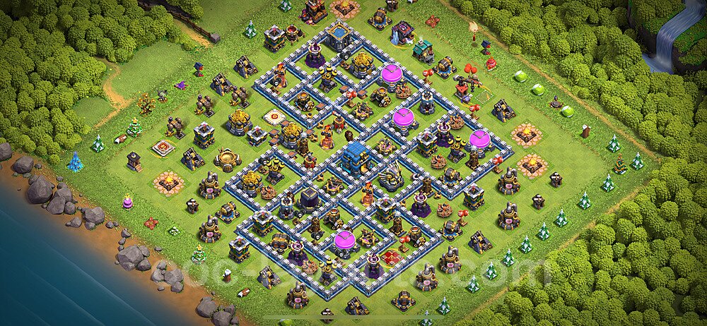Anti GoWiWi / GoWiPe TH12 Base Plan with Link, Anti 3 Stars, Copy Town Hall 12 Design 2024, #128