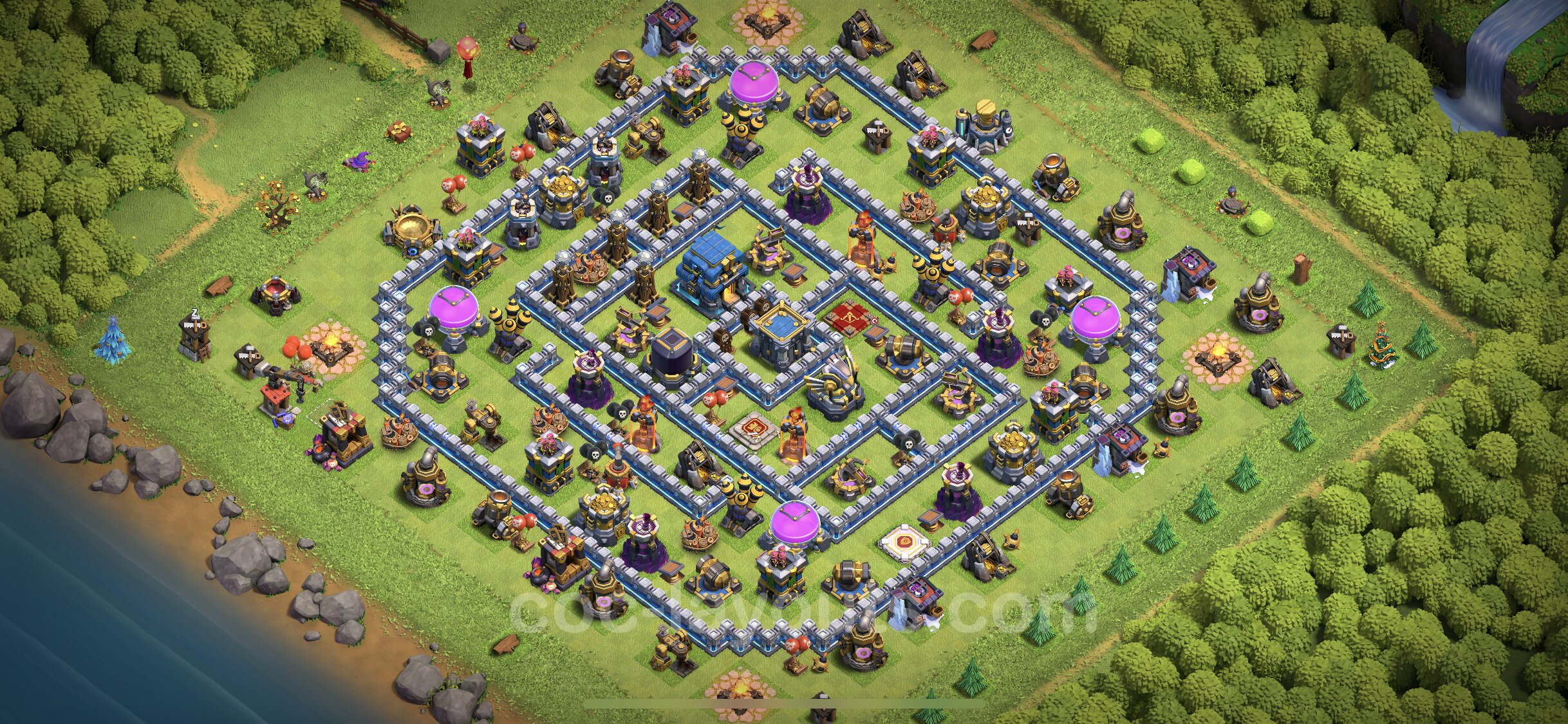 Farming Base Th With Link Anti Everything Hybrid Clash Of Clans