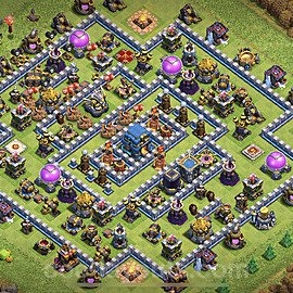 Base plan TH12 Max Levels with Link, Hybrid, Anti 3 Stars for Farming, #1
