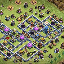Base plan TH12 Max Levels with Link, Hybrid for Farming, #3