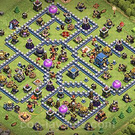Base plan TH12 (design / layout) with Link, Anti 3 Stars, Anti Everything for Farming 2023, #73