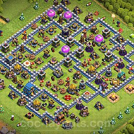 Base plan TH12 (design / layout) with Link, Anti 3 Stars, Anti Everything for Farming 2024, #84