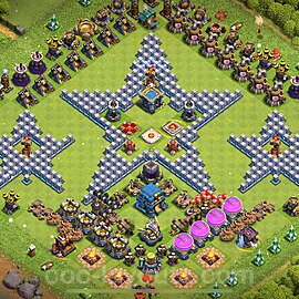 TH12 Funny Troll Base Plan with Link, Copy Town Hall 12 Art Design 2023, #39