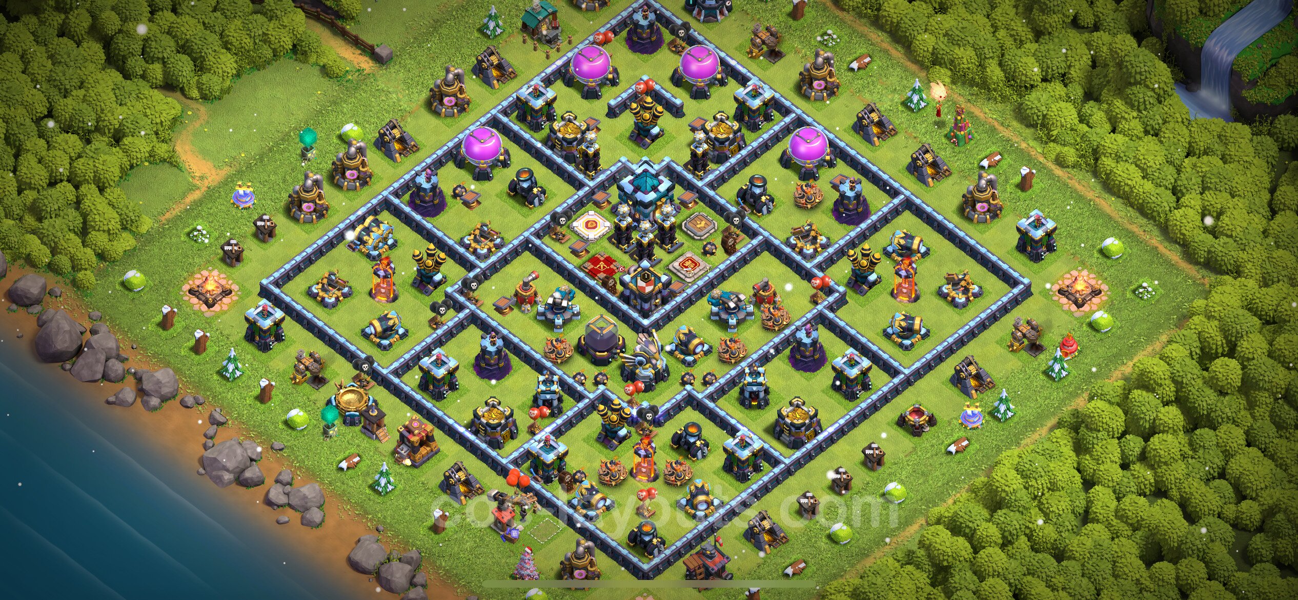 Best Anti 2 Stars Base TH13 With Link Hybrid 2023 Town Hall Level 13