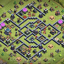 Full Upgrade TH13 Base Plan with Link, Copy Town Hall 13 Max Levels Design 2024, #100