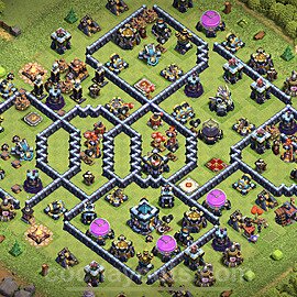 TH13 Anti 3 Stars Base Plan with Link, Anti Everything, Copy Town Hall 13 Base Design 2024, #101