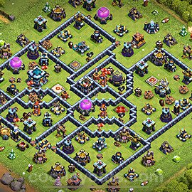 Anti GoWiWi / GoWiPe TH13 Base Plan with Link, Anti Everything, Copy Town Hall 13 Design 2023, #108