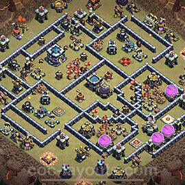 TH13 Max Levels CWL War Base Plan with Link, Anti 3 Stars, Copy Town Hall 13 Design 2024, #233