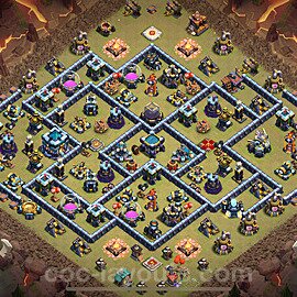 Die Clan War Base RH13 + Link, Anti Air / Electro Dragon 2024 - COC Rathaus Level 13 Kriegsbase (CK / CW) - #243