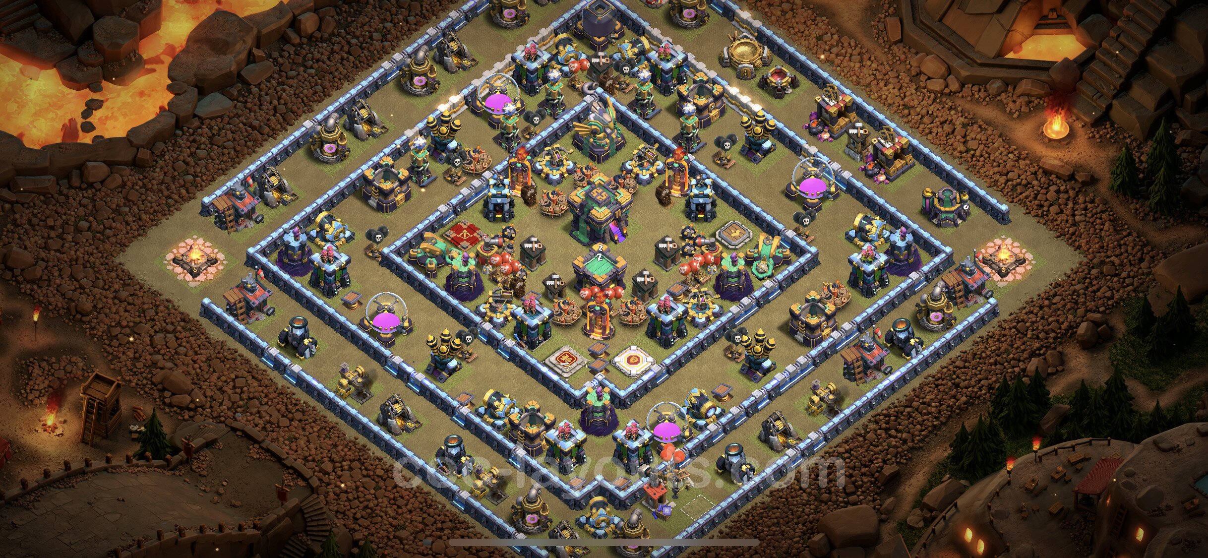 Best Anti 2 Stars War Base TH14 With Link Hybrid Town Hall Level 14