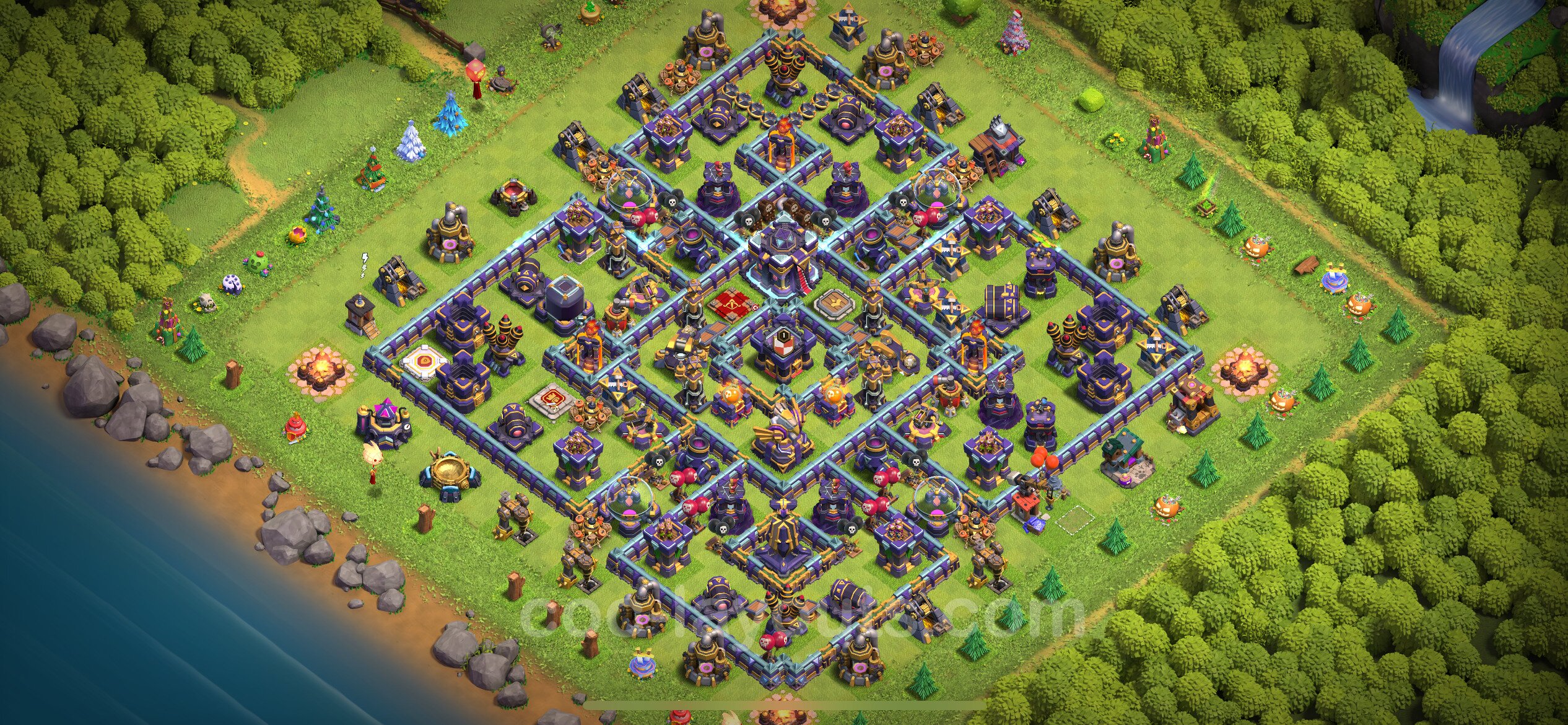 Best Anti Stars Base Th With Link Hybrid Town Hall Level