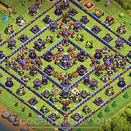 Base plan TH15 (design / layout) with Link, Anti Air / Electro Dragon, Hybrid for Farming 2024, #21