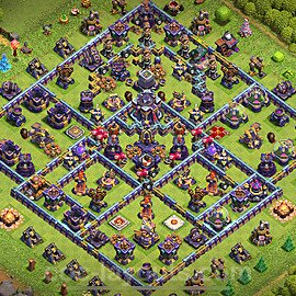 Base plan TH15 (design / layout) with Link, Anti 2 Stars for Farming 2024, #25