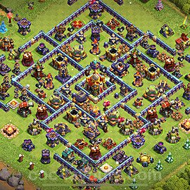 Base plan TH16 (design / layout) with Link, Anti 3 Stars for Farming 2024, #14
