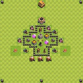 Base plan TH4 (design / layout) for Farming, #43