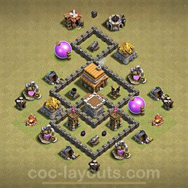 Die Clan War Base RH4 + Link, Anti Alles - COC Rathaus Level 4 Kriegsbase (CK / CW) - #8