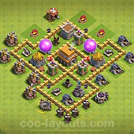 Base plan TH5 (design / layout) with Link, Anti Air, Hybrid for Farming 2024, #120