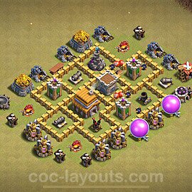 Die Anti 3 Sterne Clan War Base RH5 + Link 2024 - COC Rathaus Level 5 Kriegsbase (CK / CW) - #45