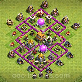 Base plan TH6 Max Levels with Link, Anti Everything for Farming 2024, #164