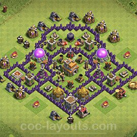 Base plan TH7 (design / layout) with Link, Hybrid for Farming, #119