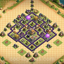 Base plan TH7 (design / layout) with Link, Hybrid for Farming, #254