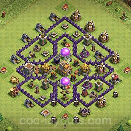 Base plan TH7 (design / layout) with Link, Hybrid for Farming, #255