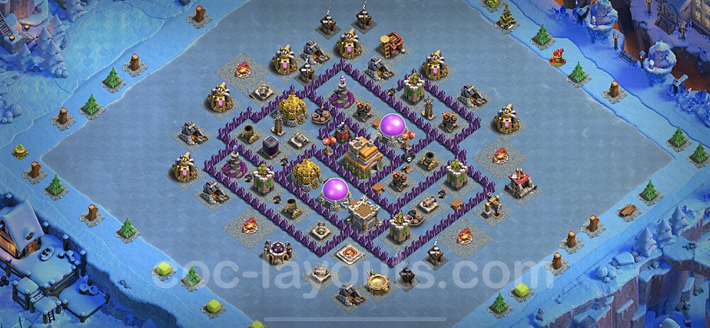 Base plan TH7 (design / layout) with Link, Anti Everything for Farming, #253