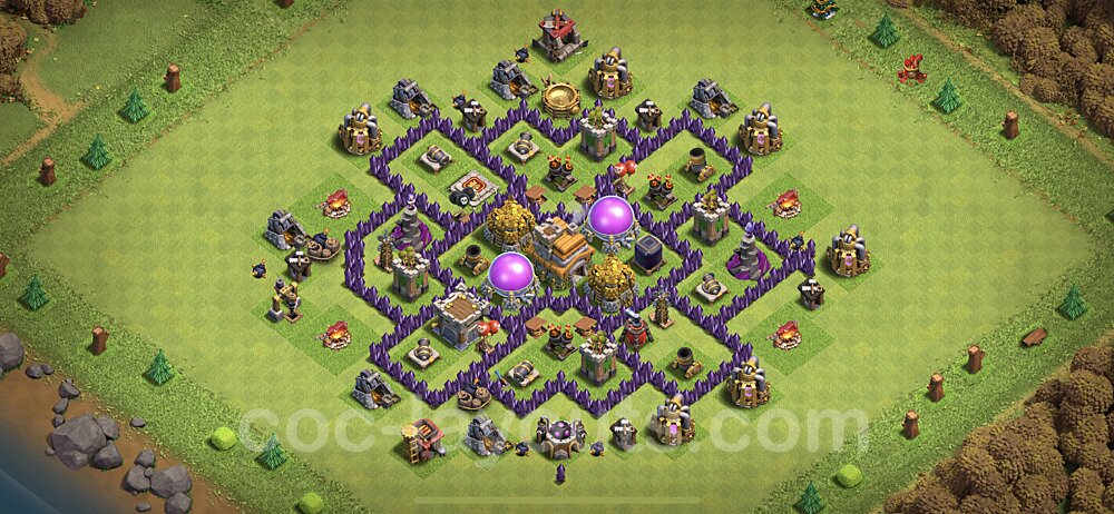 Base plan TH7 (design / layout) with Link, Hybrid for Farming, #256