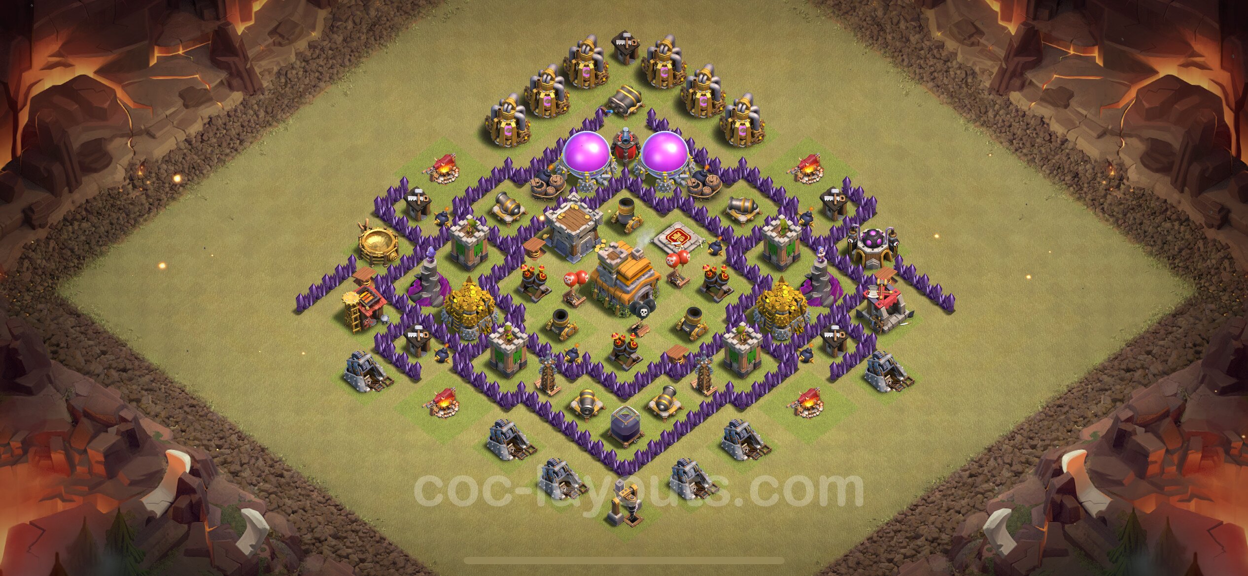 Best Anti Stars War Base Th With Link Hybrid Town Hall Level