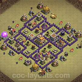 TH7 Max Levels CWL War Base Plan with Link, Anti Everything, Copy Town Hall 7 Design, #56