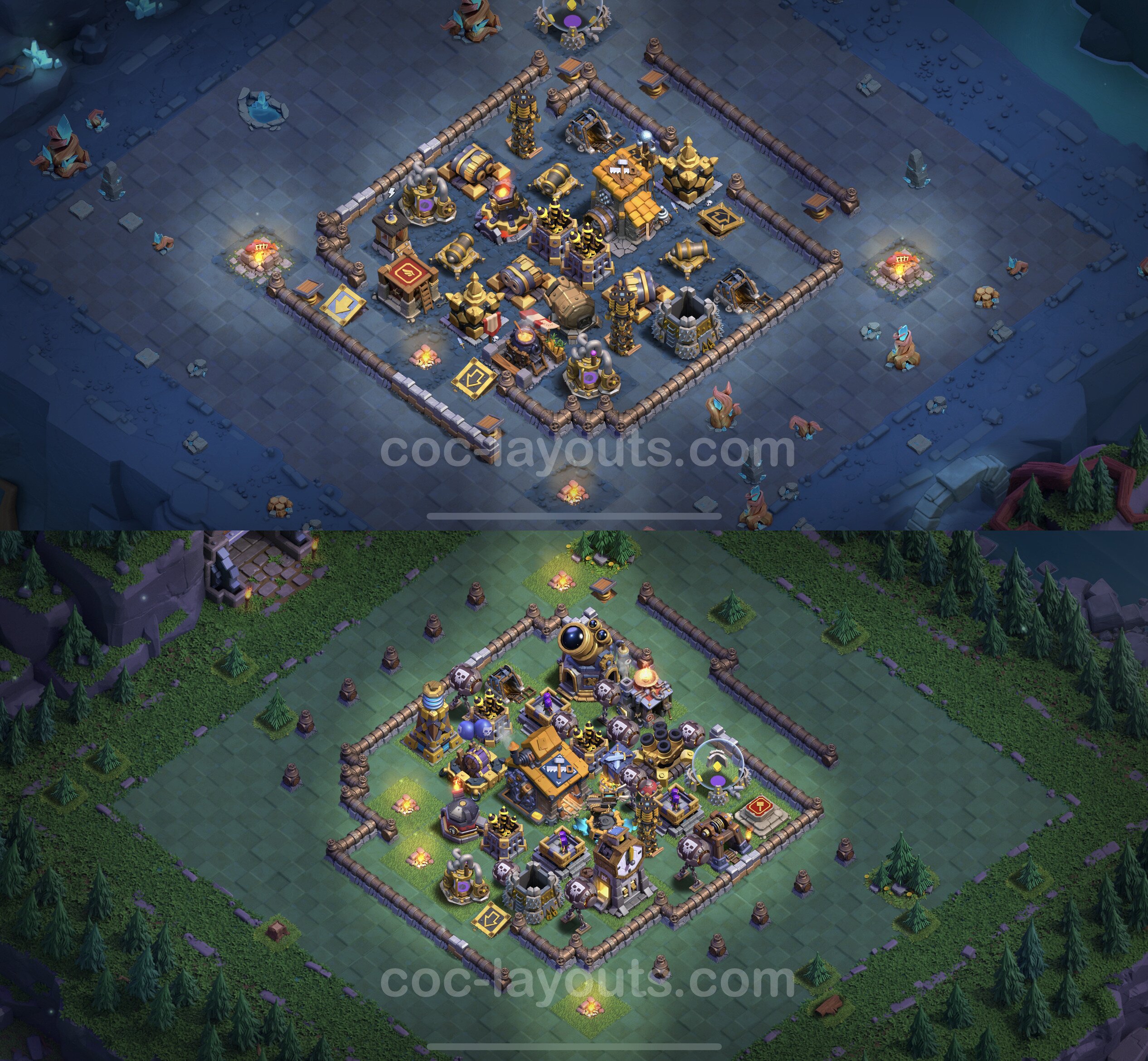 Top Builder Hall Level 10 Anti Everything Base with Link Clash of