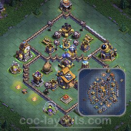 Best Builder Hall Level 10 Anti Everything Base with Link - Copy Design 2023 - BH10 - #12