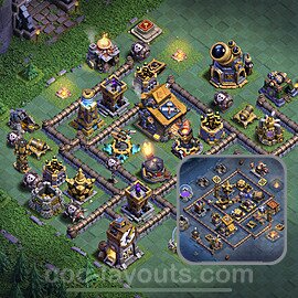 Best Builder Hall Level 10 Anti 3 Stars Base with Link - Copy Design 2023 - BH10 - #17