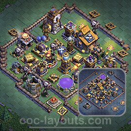 Best Builder Hall Level 10 Anti 3 Stars Base with Link - Copy Design 2023 - BH10 - #18