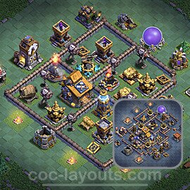 Best Builder Hall Level 10 Anti Everything Base with Link - Copy Design 2023 - BH10 - #20