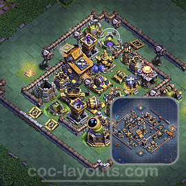 Best Builder Hall Level 10 Anti Everything Base with Link - Copy Design 2023 - BH10 - #7
