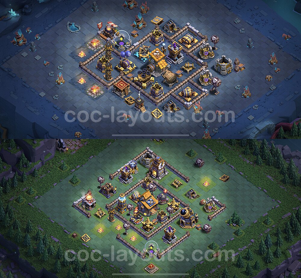 Best Builder Hall Level 10 Anti 2 Stars Base with Link - Copy Design 2023 - BH10 - #1
