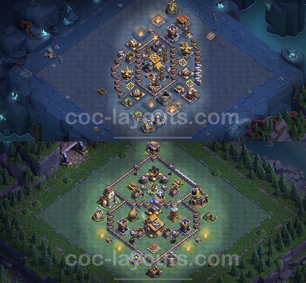 Base Sala del Costruttore livello 10 + Link - Anti Tutto Disposizione Villaggio COC 2023 - #12