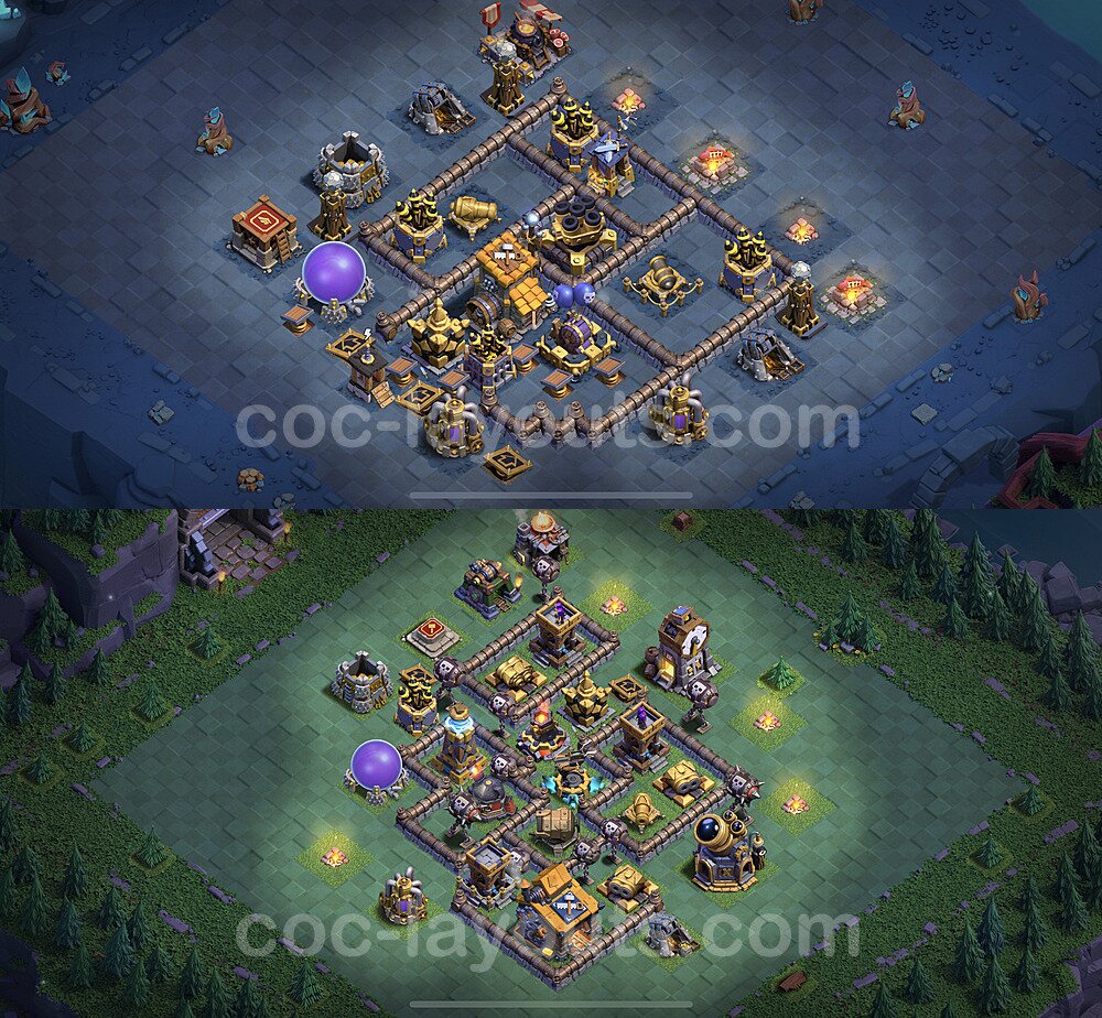 Best Builder Hall Level 10 Anti Everything Base with Link - Copy Design 2023 - BH10 - #19